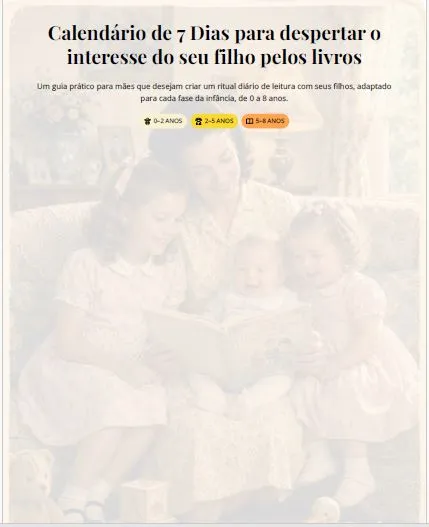 Capa do Calendário de Leitura de 7 Dias