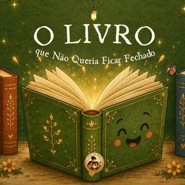 Capa do mini livro O Livro Que Não Queria Ficar Fechado